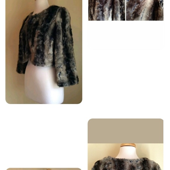 Free People Multicolor Faux Fur Coat Sz L - Picture 4 of 6